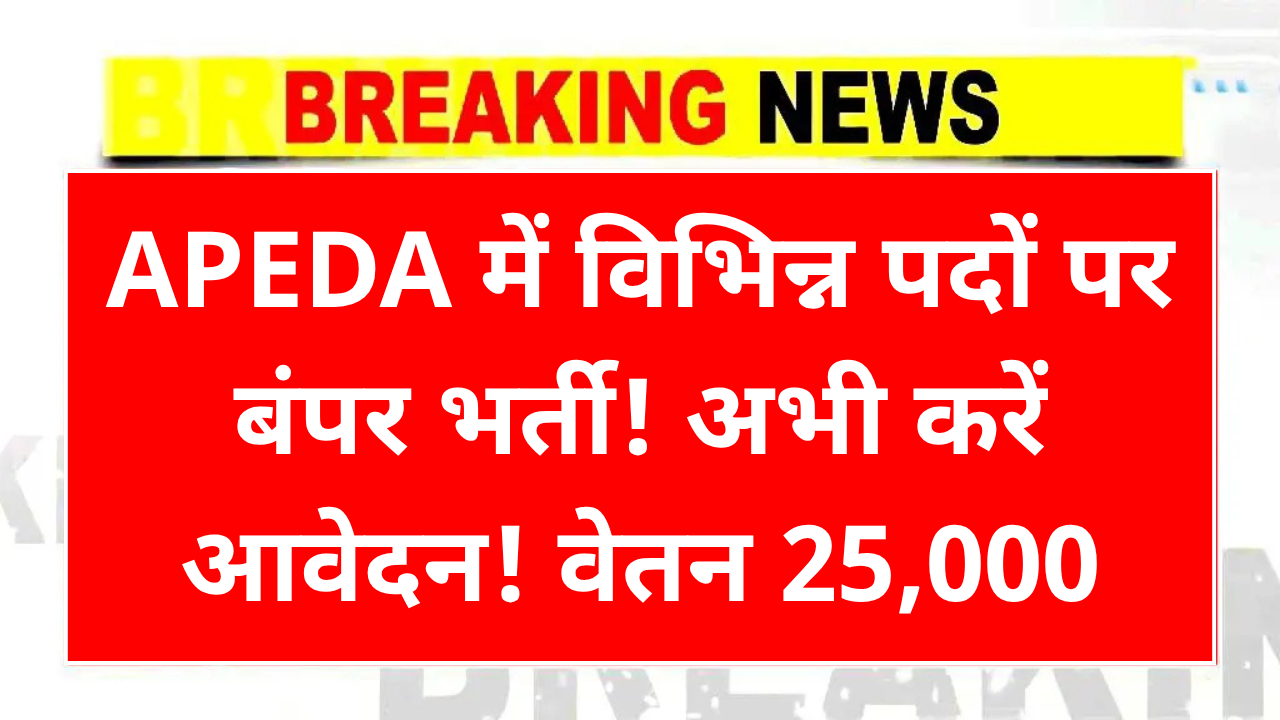 APEDA Recruitment 2025