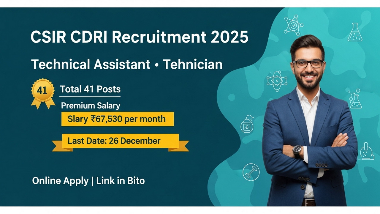CSIR CDRI Recruitment 2025