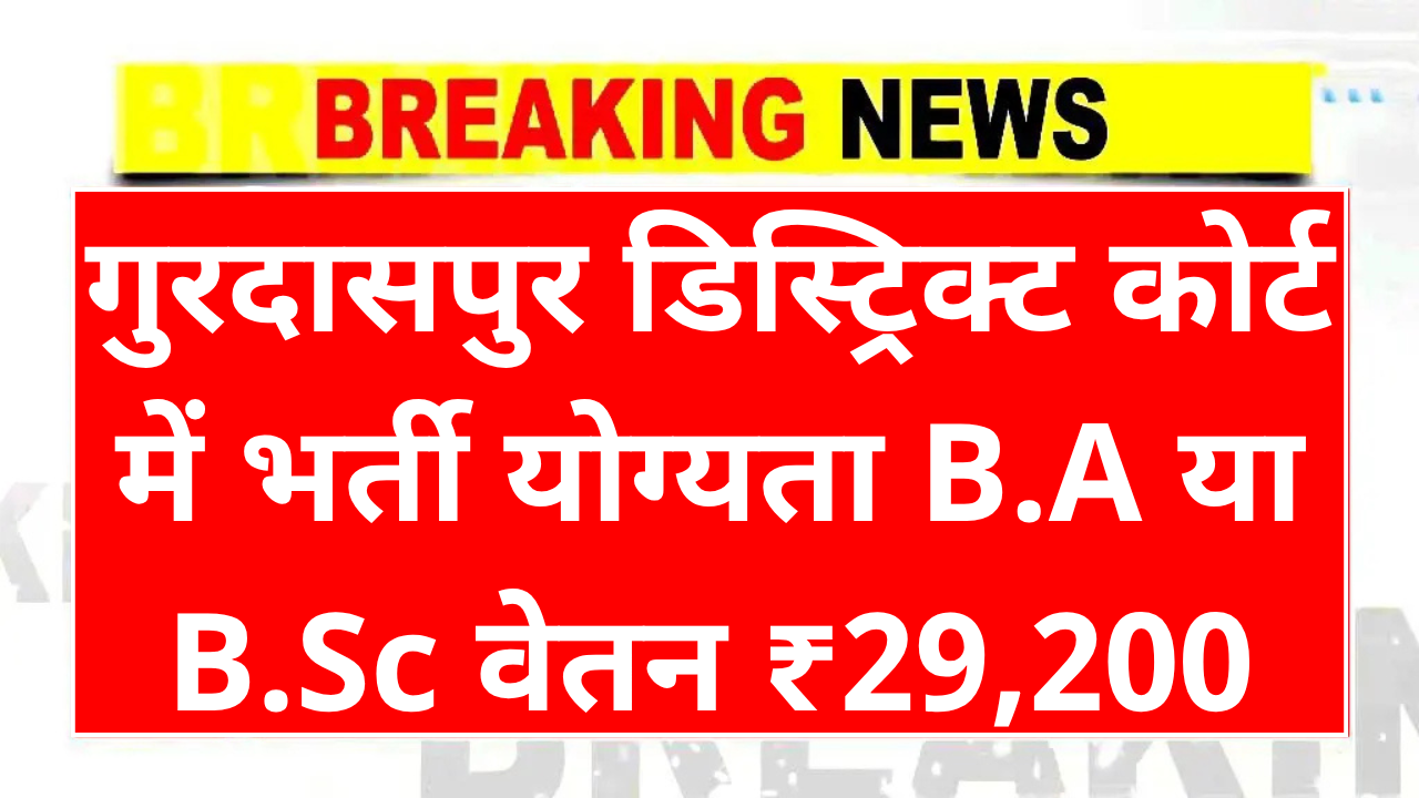 Gurdaspur District Court Recruitment 202