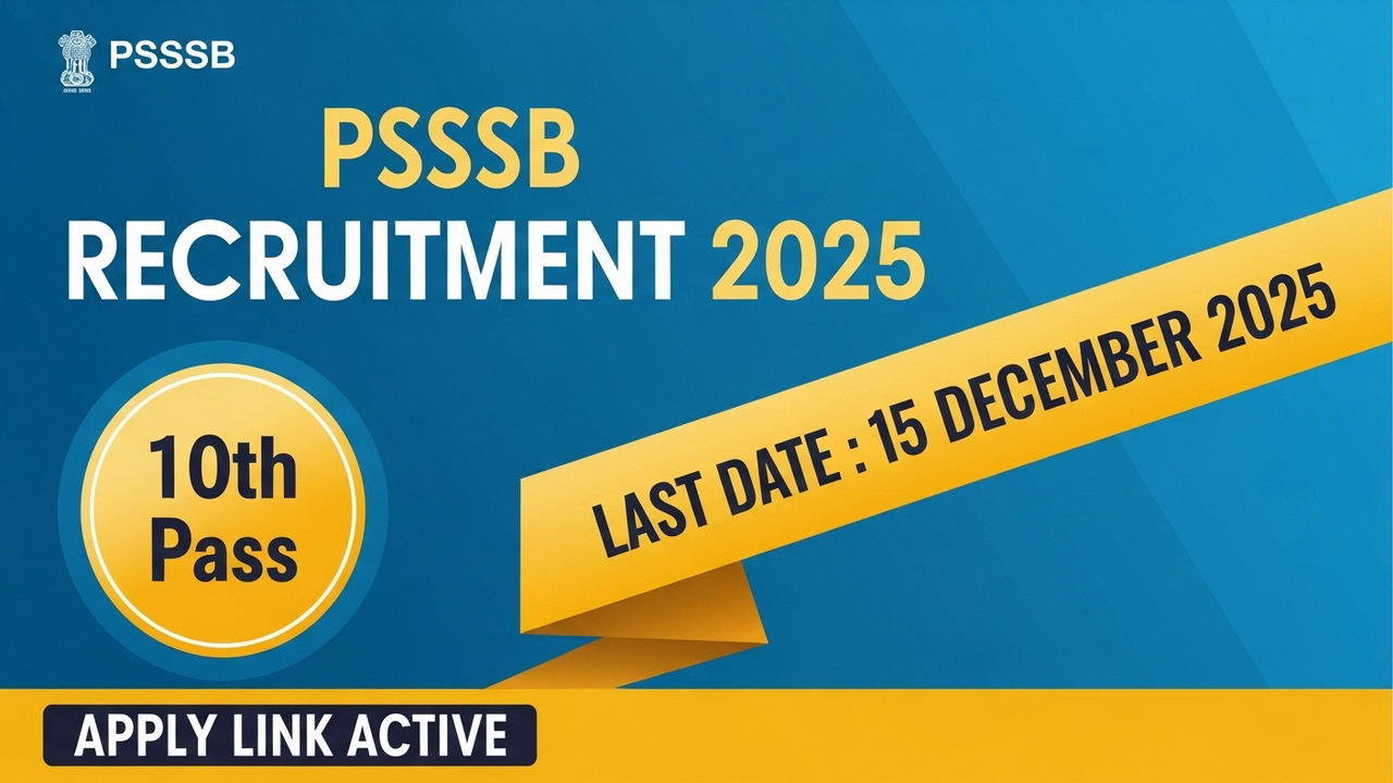 PSSSB Recruitment 2025
