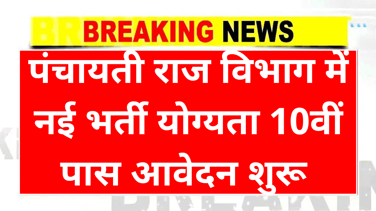 Panchayati Raj Vibhag Vacancy 2025