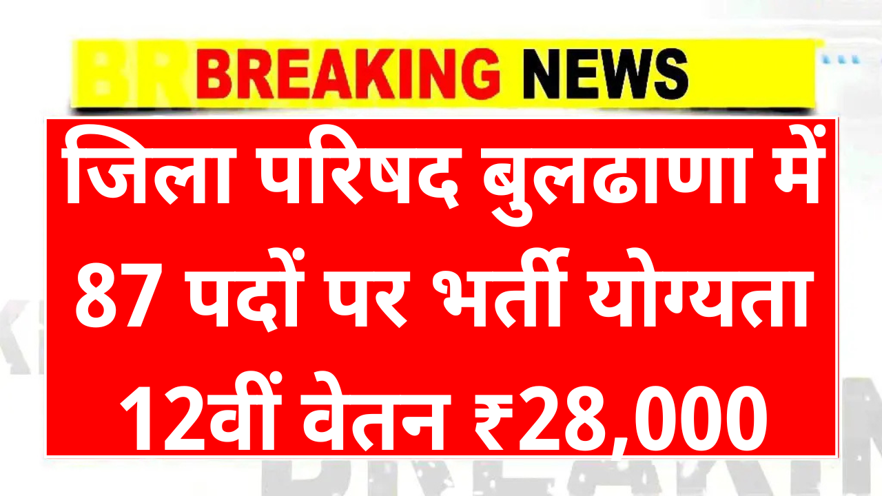 Zilla Parishad Buldhana Recruitment 2025