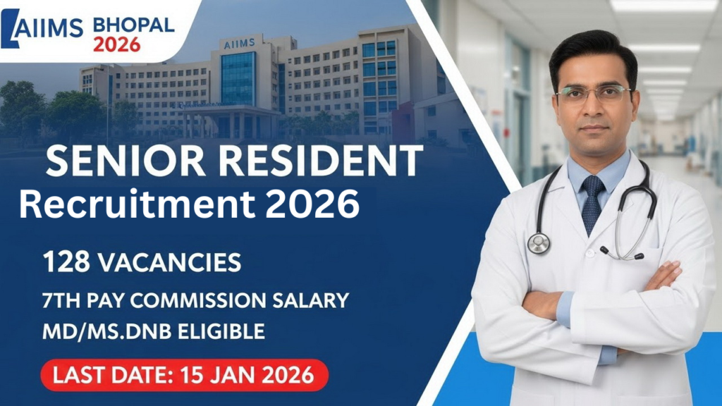 AIIMS Bhopal Senior Resident Recruitment 2026