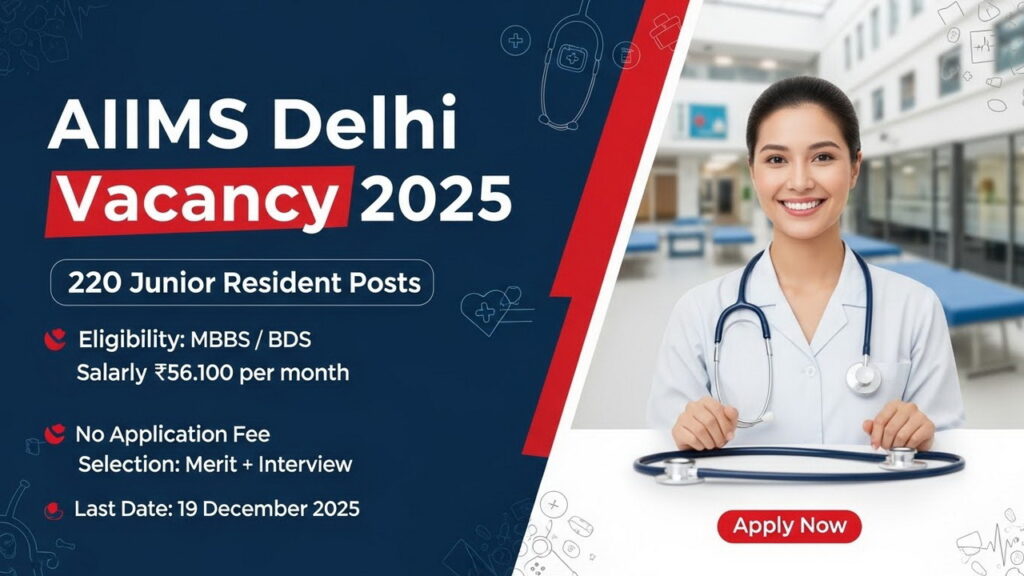 AIIMS Delhi Vacancy 2025