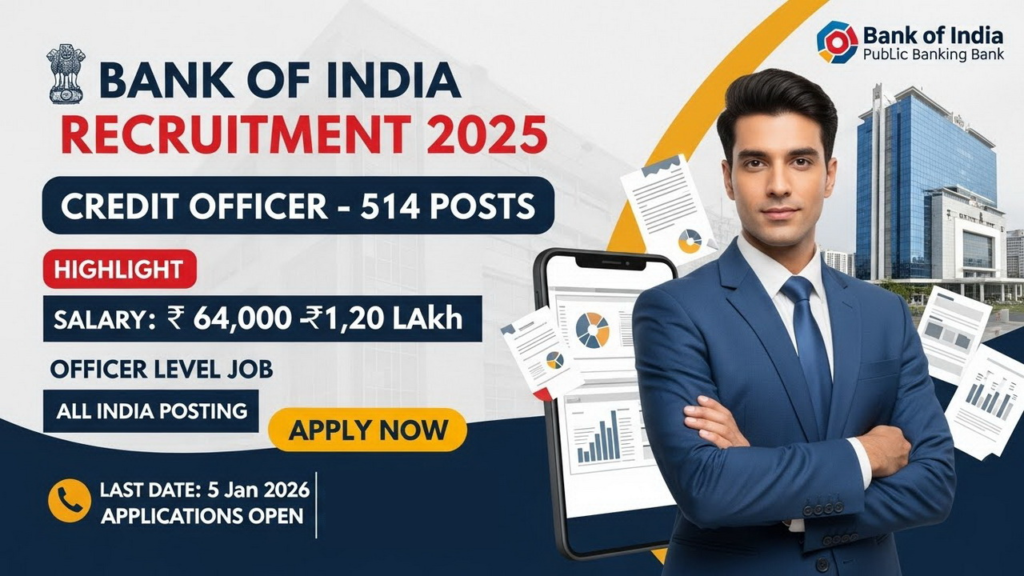 Bank of India Credit Officer Recruitment 2025