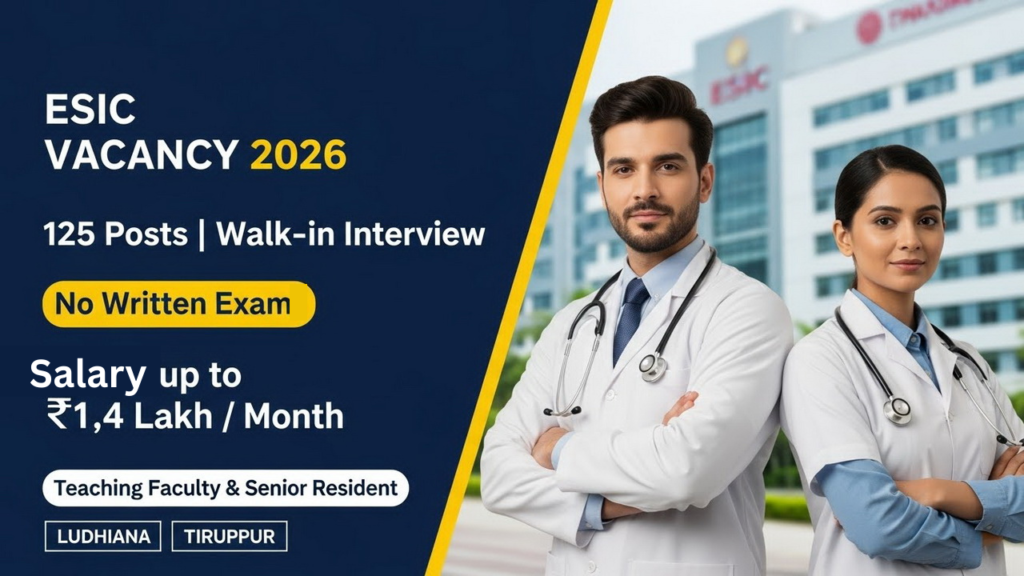 ESIC Vacancy 2026