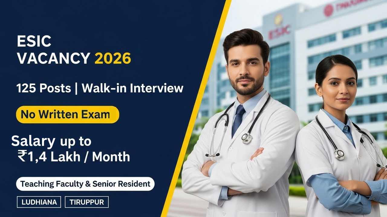 ESIC Vacancy 2026