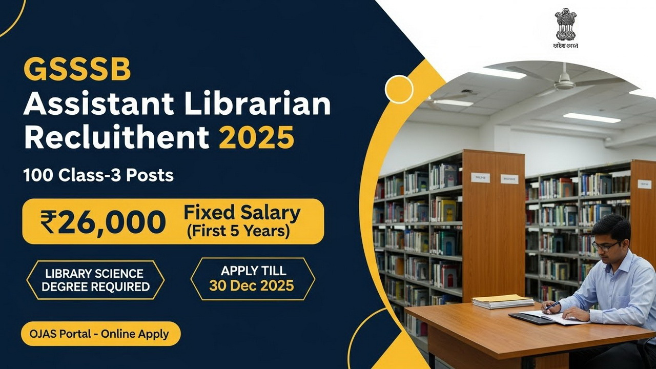 GSSSB Assistant Librarian Recruitment 2025