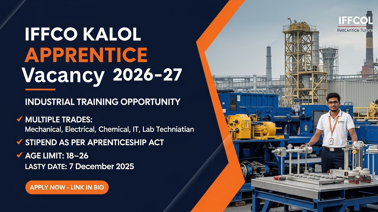IFFCO Kalol Apprentice Vacancy 2026–27