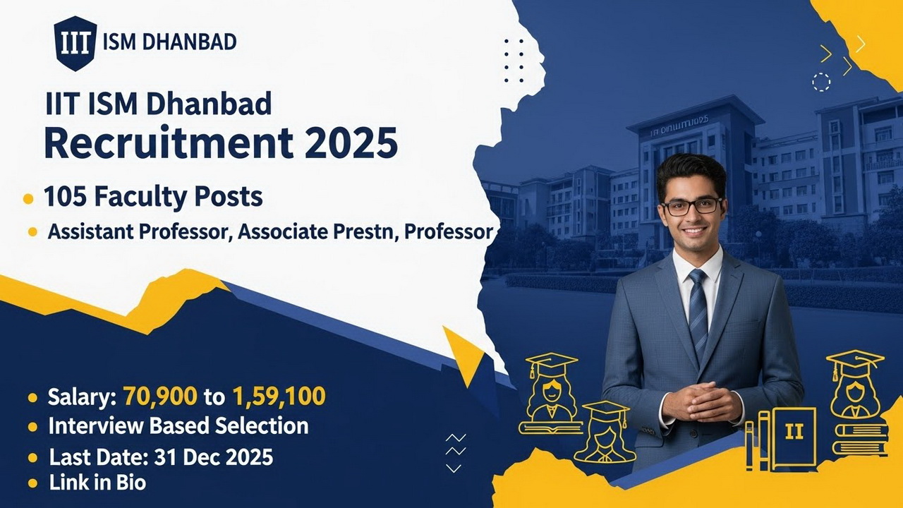 IIT ISM Dhanbad Recruitment 2025
