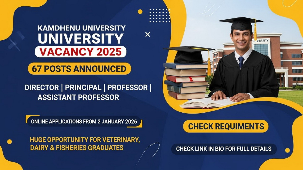 Kamdhenu University Vacancy 2025
