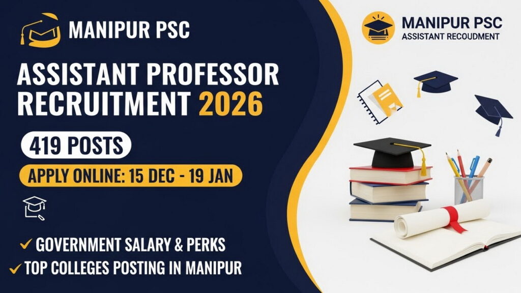 Manipur PSC Assistant Professor Vacancy 2026