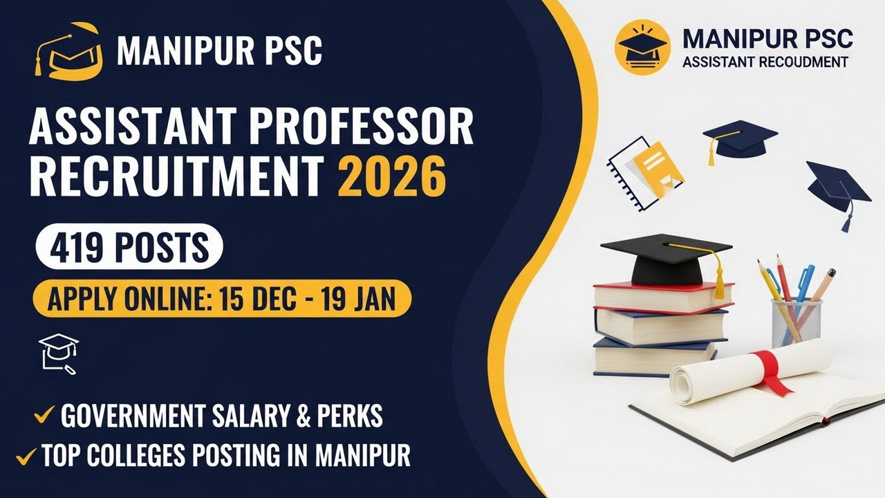Manipur PSC Assistant Professor Vacancy 2026