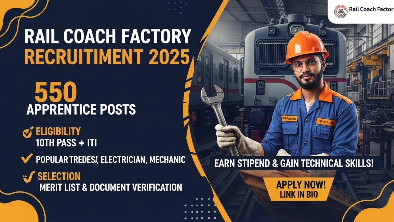 Rail Coach Factory Recruitment 2025