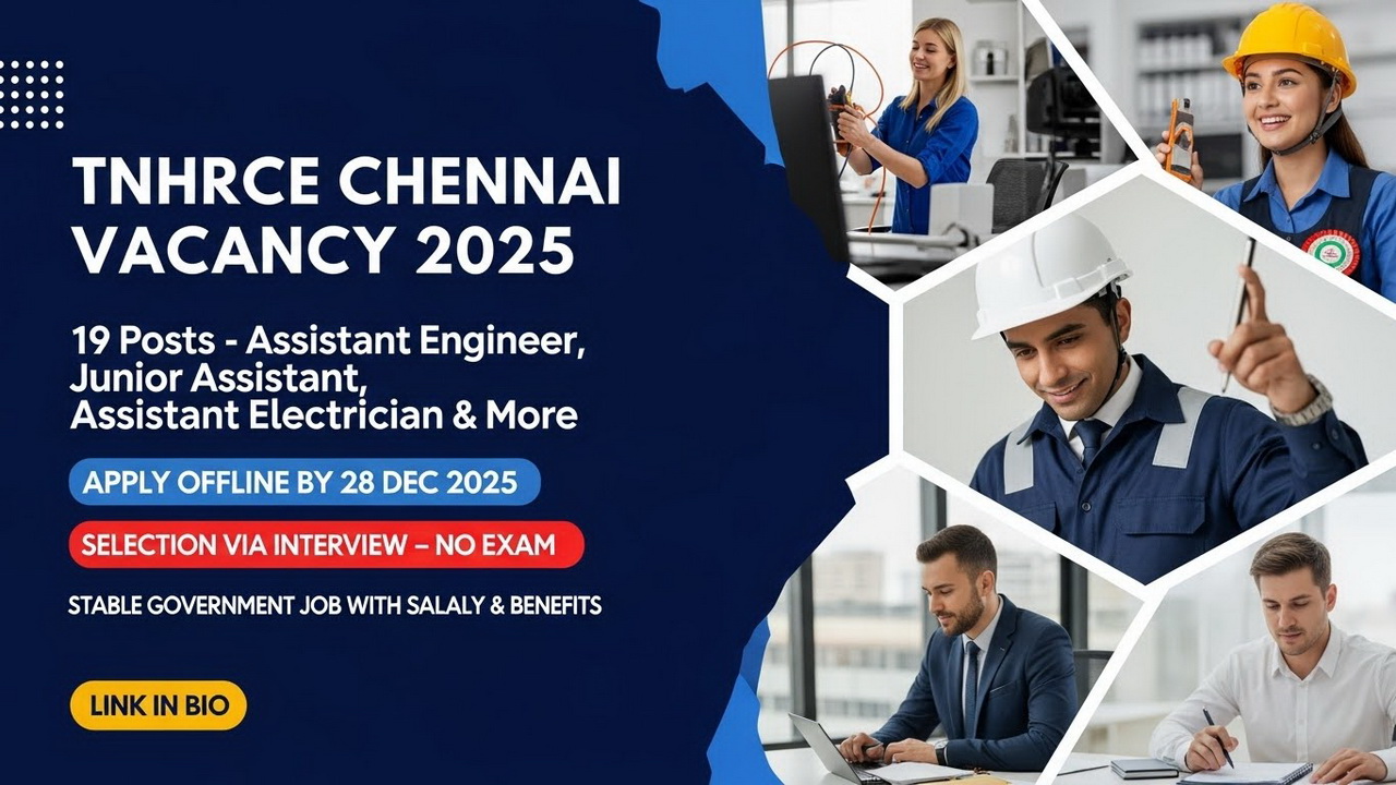 TNHRCE Chennai Vacancy 2025