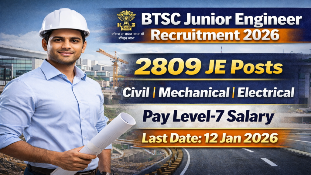 BTSC Junior Engineer Recruitment 2026