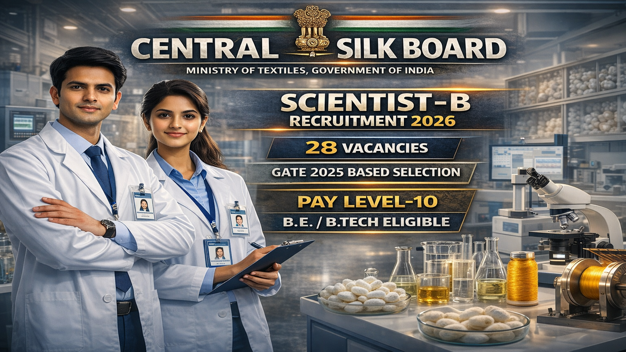 Central Silk Board Scientist-B Recruitment 2026