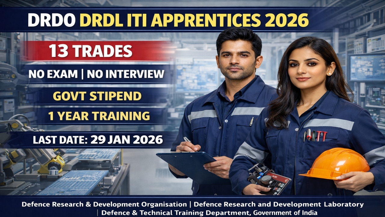 DRDO DRDL ITI Apprentices Recruitment 2026