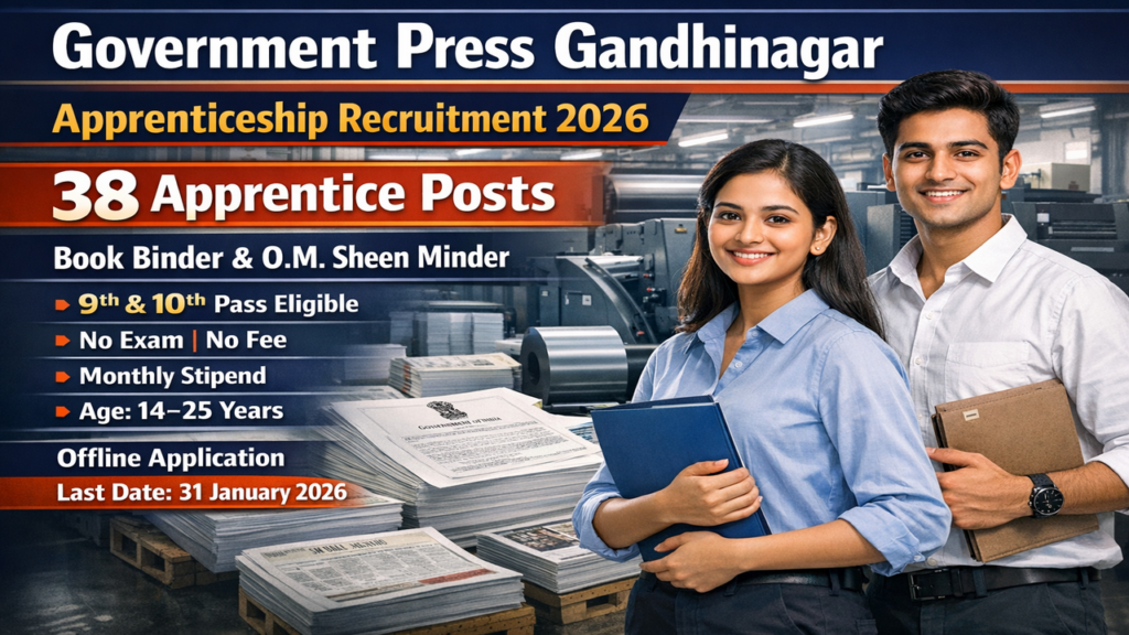 Government Press Gandhinagar Apprenticeship Recruitment 2026