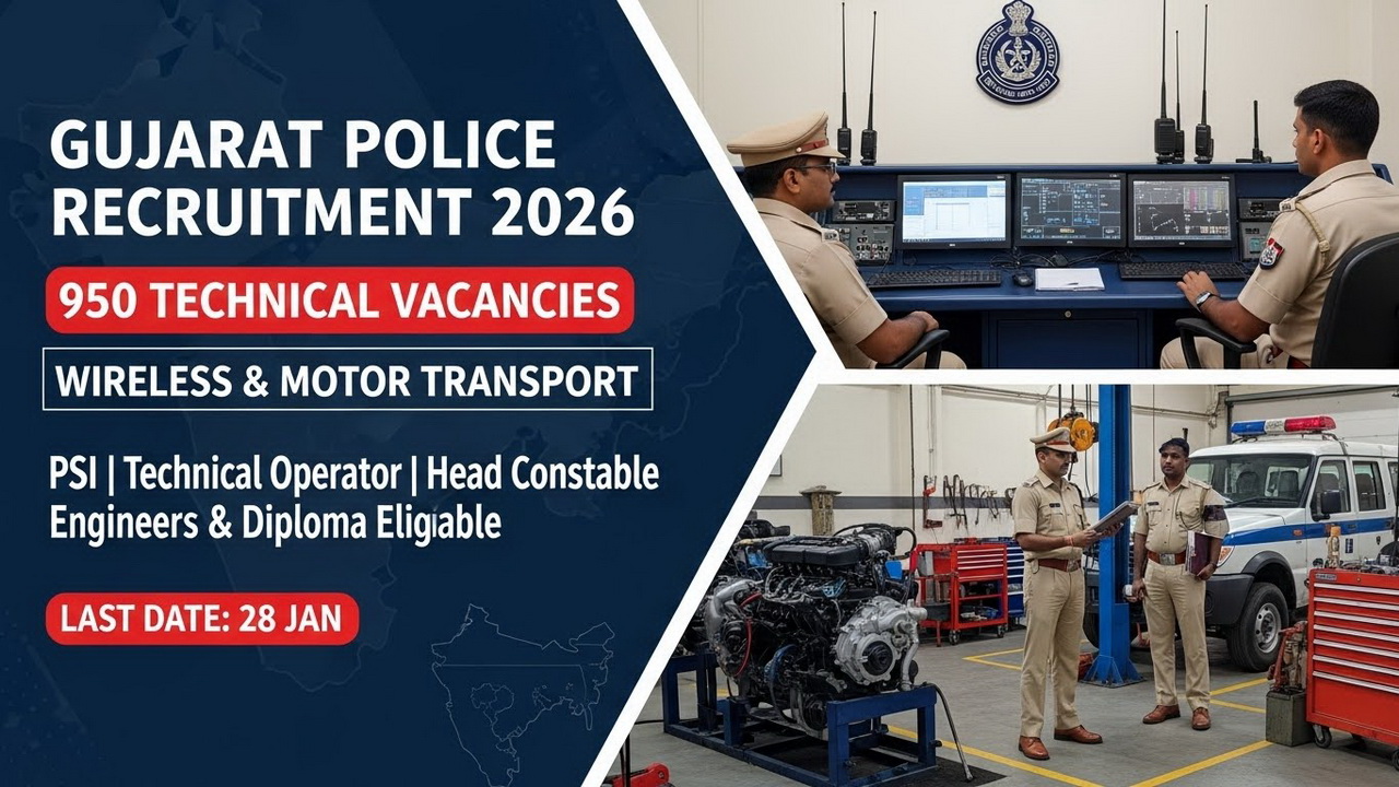 Gujarat Police Wireless & Motor Transport Recruitment 2026