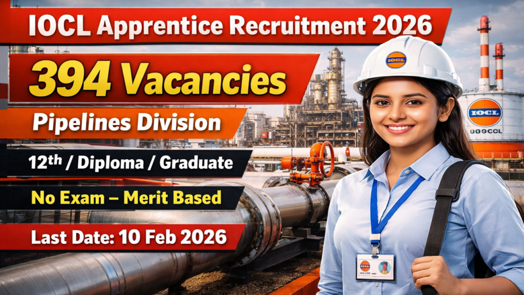IOCL Pipelines Division Apprentice Recruitment 2026