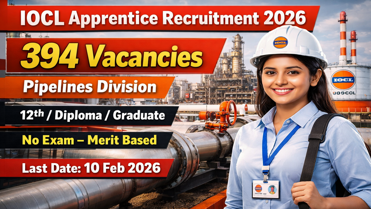 IOCL Pipelines Division Apprentice Recruitment 2026