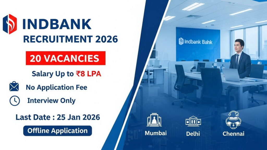 Indbank Recruitment 2026