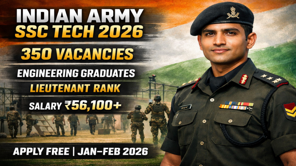 Indian Army SSC Tech Men Recruitment 2026