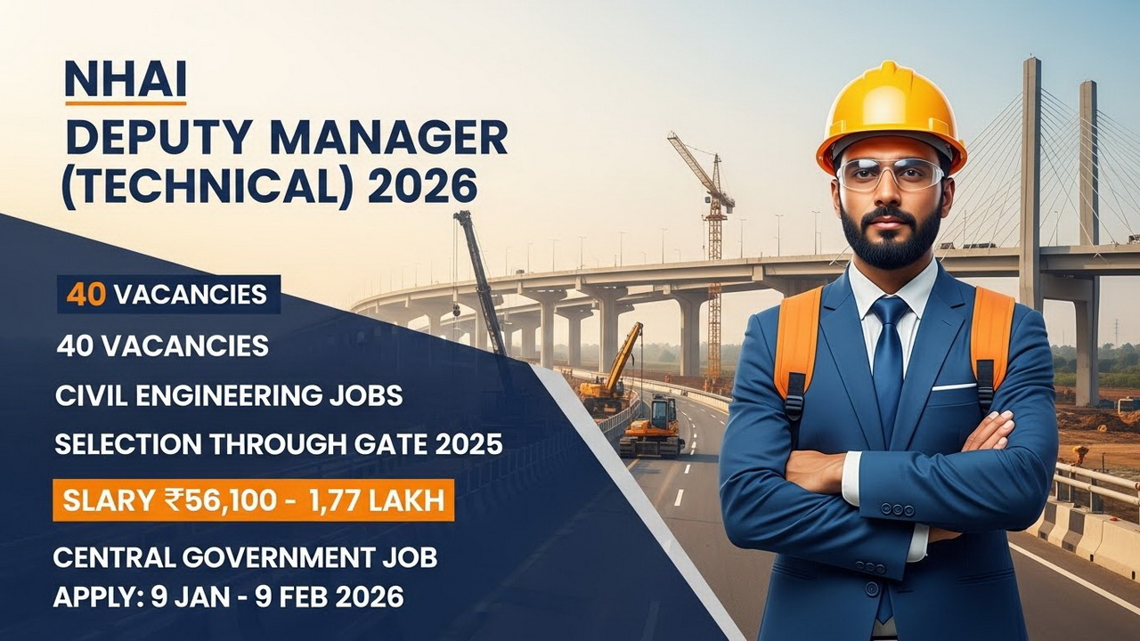 NHAI Deputy Manager (Technical) Recruitment 2026