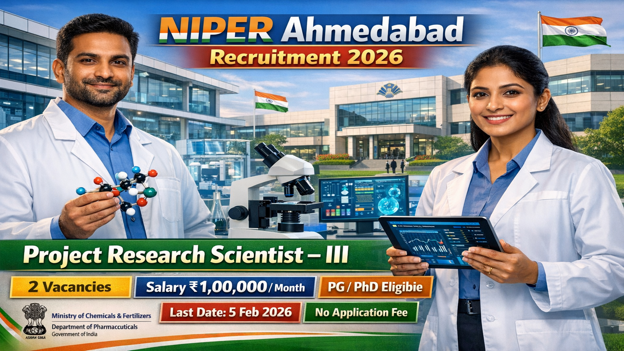 NIPER Ahmedabad Recruitment 2026