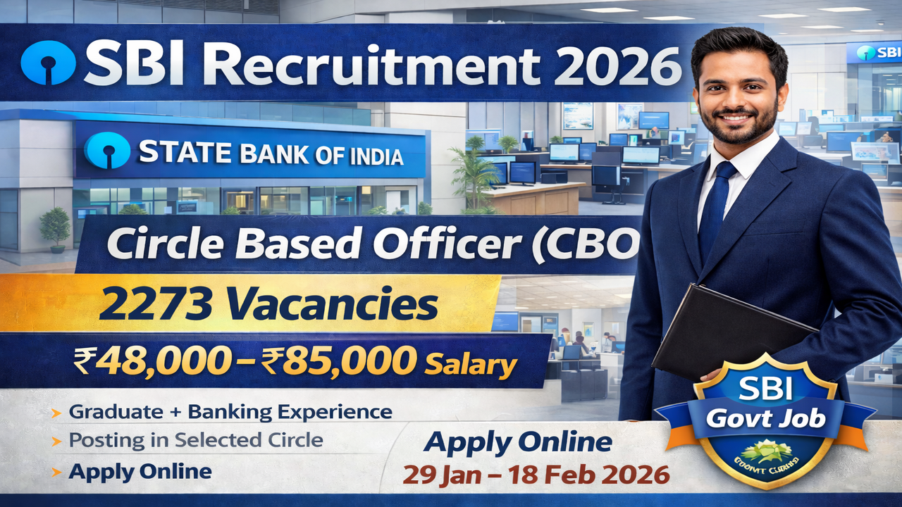 SBI CBO Recruitment 2026