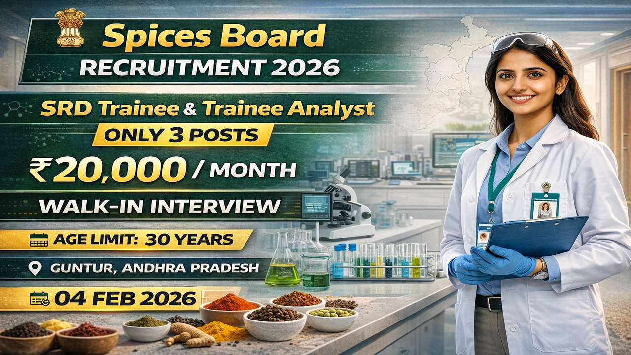 Spices Board Recruitment 2026