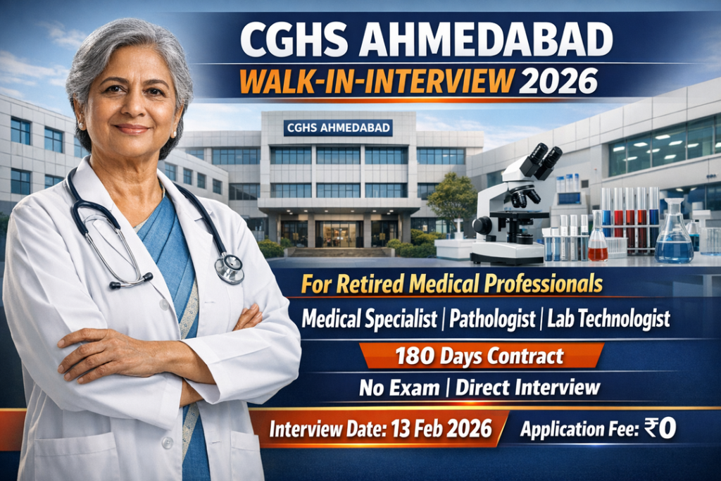 CGHS Ahmedabad Walk-in-Interview 2026