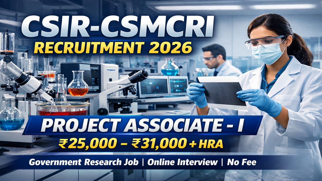 CSIR-CSMCRI Job 2026