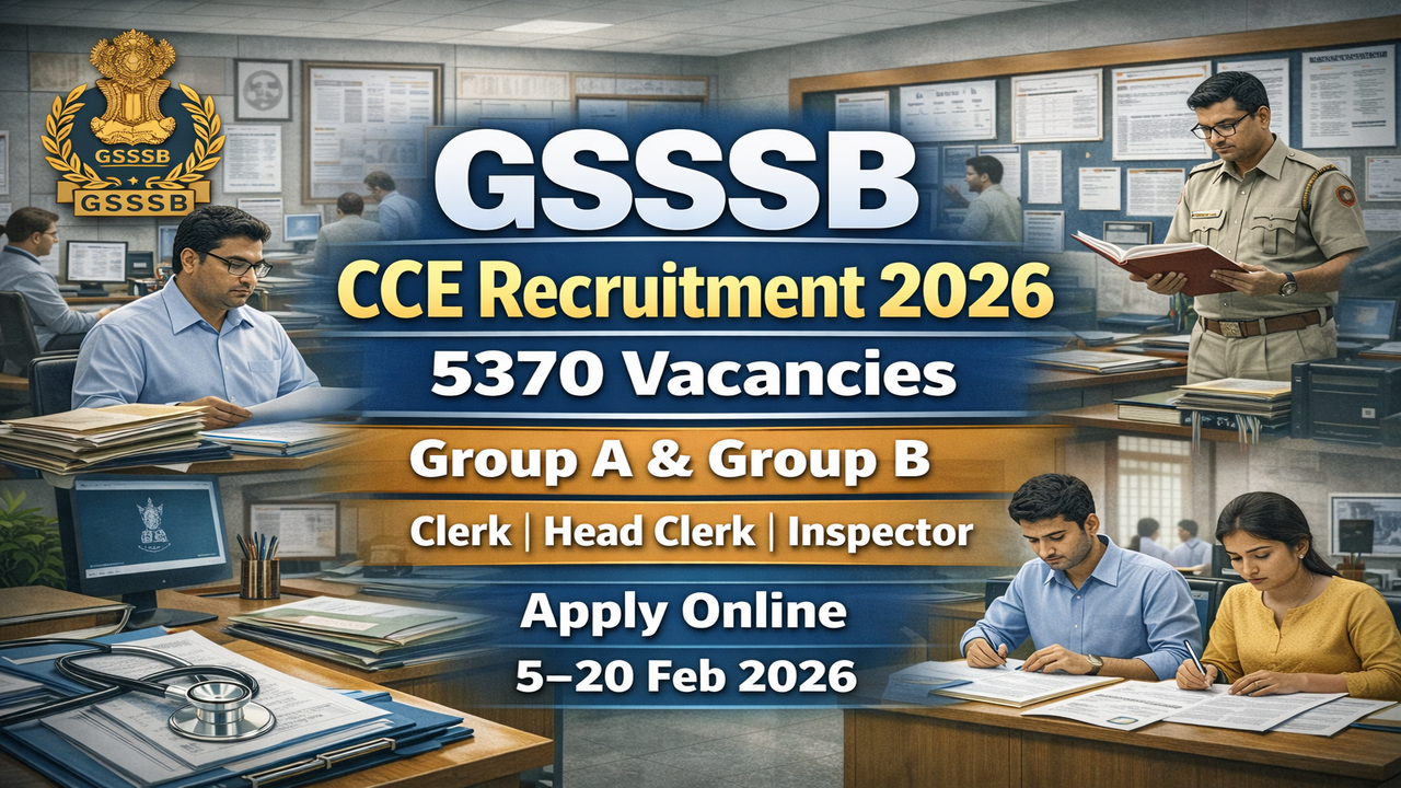 GSSSB CCE (Group A & Group B) Recruitment 2026