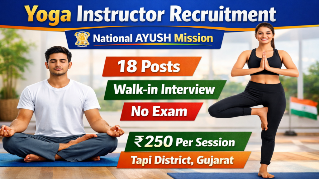 National AYUSH Mission Tapi Yoga Instructor Recruitment 2026