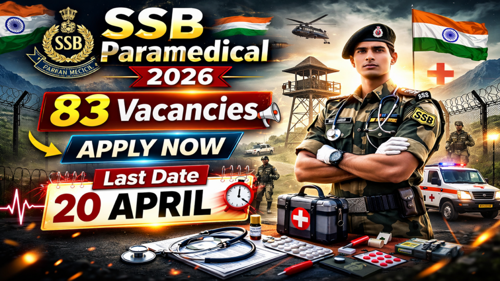 SSB Paramedical Staff Recruitment 2026