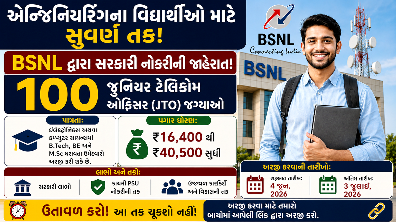BSNL JTO Recruitment 2026