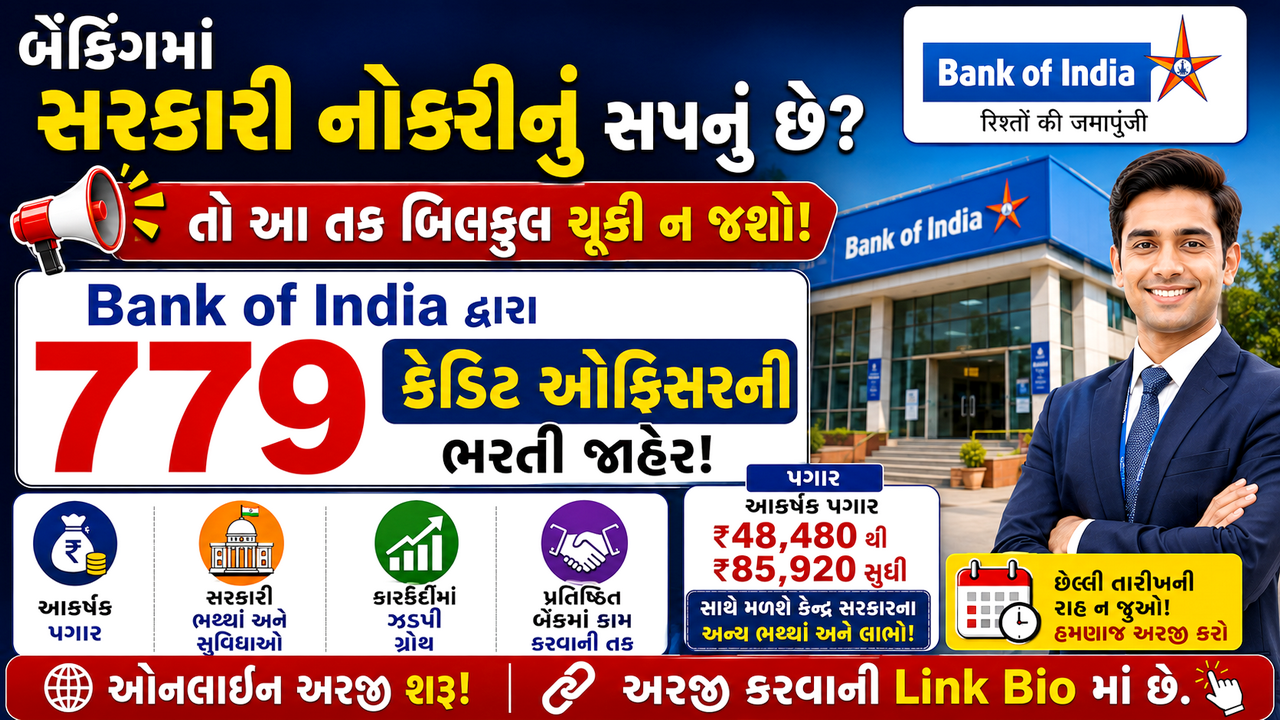 Bank of India Credit Officer Vacancy 2026