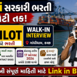 Deendayal Port Authority Pilot Vacancy 2026: દીનદયાળ પોર્ટ ઓથોરિટીમાં Pilot પદ માટે Walk-in Interview દ્વારા ભરતી