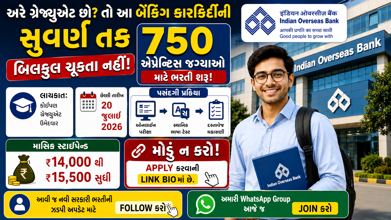Indian Overseas Bank Apprentice Recruitment 2026