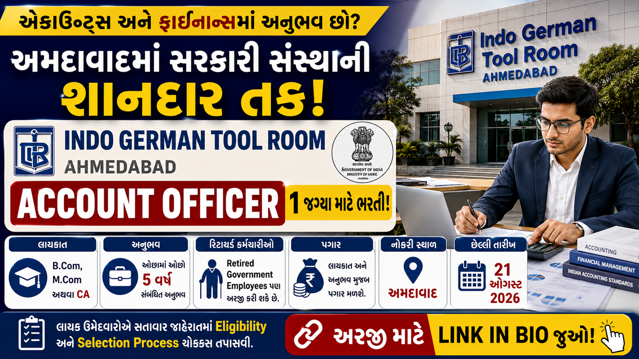 Indo German Tool Room Ahmedabad Recruitment 2026