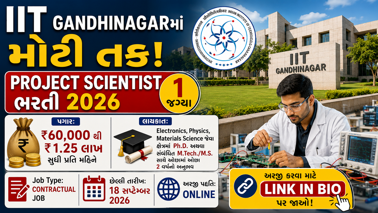 IIT Gandhinagar Project Scientist Recruitment 2026